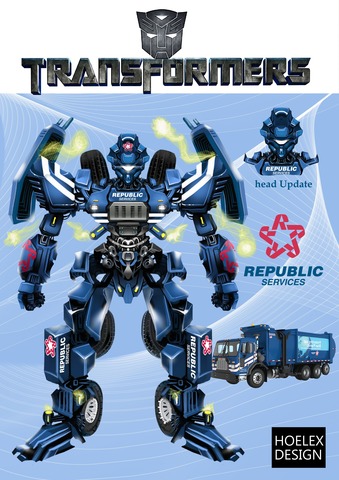 ★【Hoelex機械人Robot系列】トランスフォーマーTransformers變形金剛-REPUBLIC SERVIC